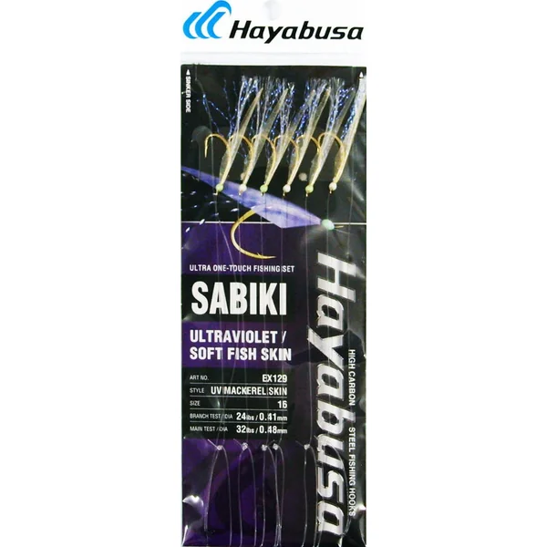 Hayabusa UV Mackerel Skin 6 Hook Sz16