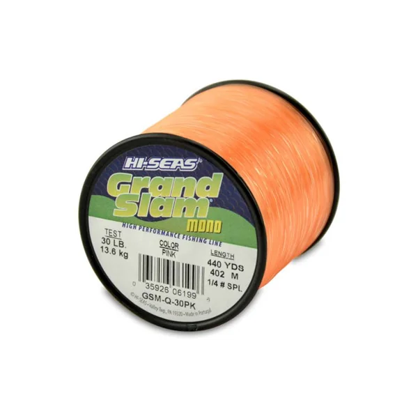 Hi-Seas Grand Slam Mono 1/4 lb. Spool Pink GSM-Q-30PK