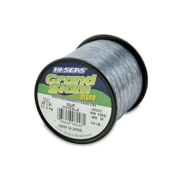 Hi-Seas Grand Slam Mono 1/4 lb. Spool Smoke Blue GSM-Q-25SB