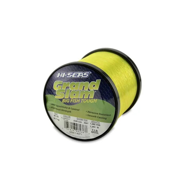 Hi-Seas Grand Slam Mono 1 lb. Spool Fluorescent Yellow GSM-1-40FY