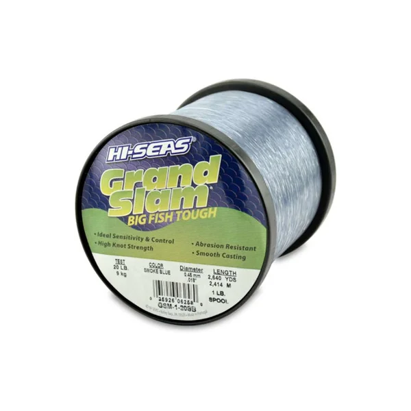 Hi-Seas Grand Slam Mono 1 lb. Spool Smoke Blue GSM-1-20SB