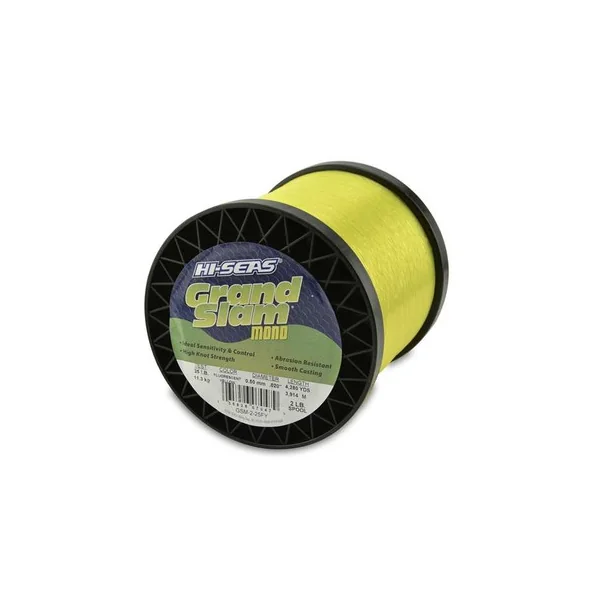 Hi-Seas Grand Slam Mono 2 lb. Spool Fluorescent Yellow GSM-2-25FY