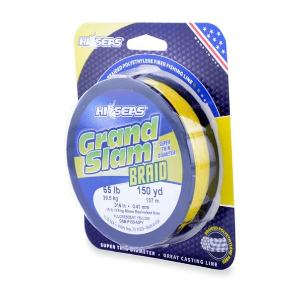 Hi-Seas GSB-F150-65FY Grand Slam Braid 150yds
