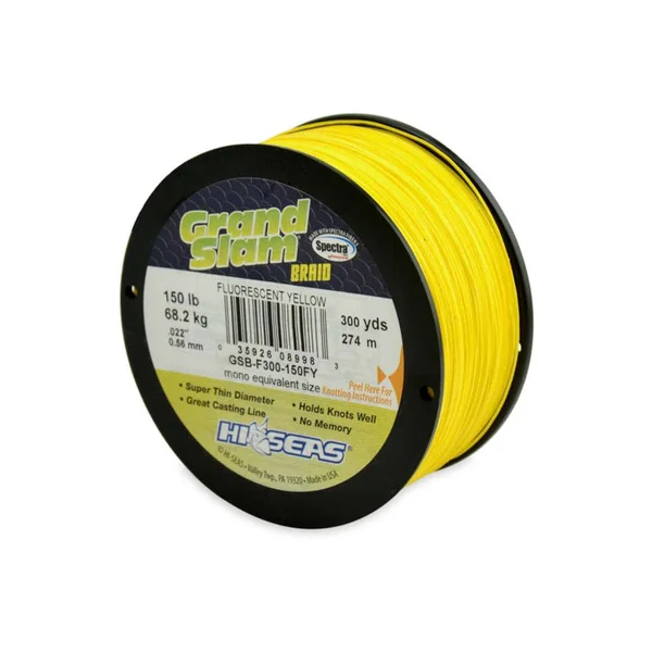 Hi-Seas GSB-F300-150FY Grand Slam Braid 300yds