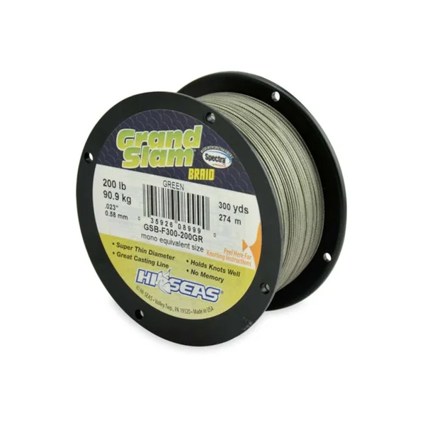 Hi-Seas GSB-F300-200GR Grand Slam Braid 300yds