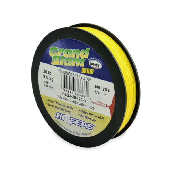 Hi-Seas GSB-F300-20FY Grand Slam Braid 300yds
