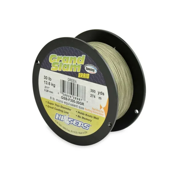 Hi-Seas GSB-F300-30GR Grand Slam Braid 300yds