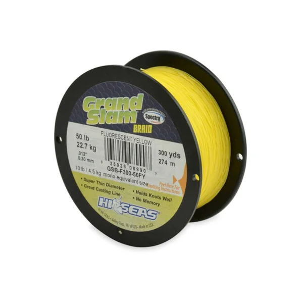 Hi-Seas GSB-F300-50FY Grand Slam Braid 300yds