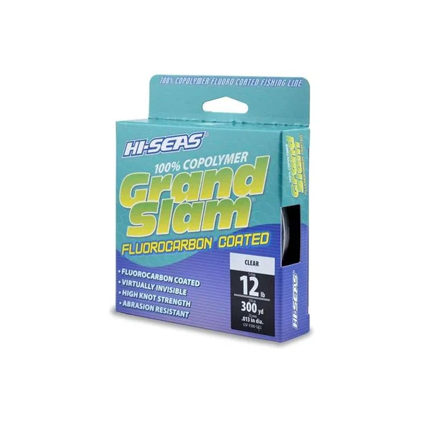 Hi-Seas GSF-F300-12CL Grand Slam Fluorocarbon Coated 12lb 300yds