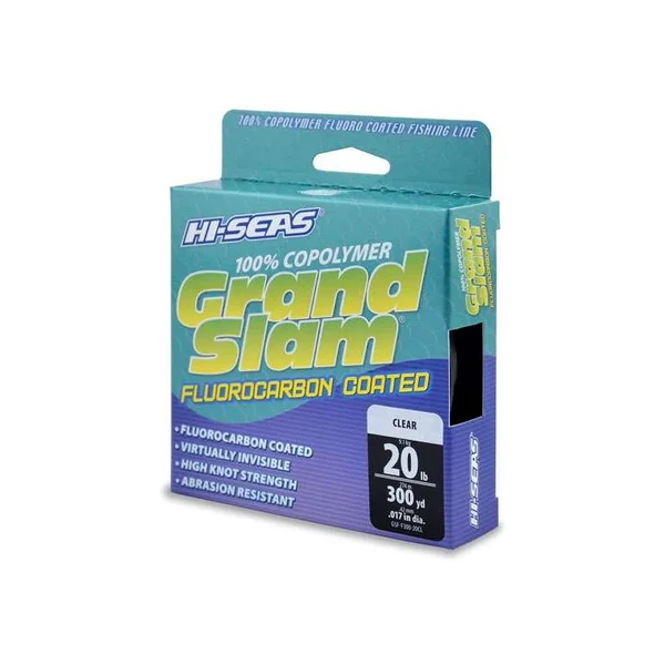 Hi-Seas GSF-F300-20CL Grand Slam Fluorocarbon Coated 20lb 300yds