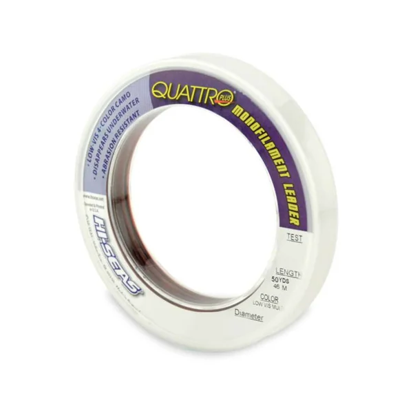 Hi-Seas Quattro Plus Low-Vis Camo Leader 50 yd. Coil QPB-40