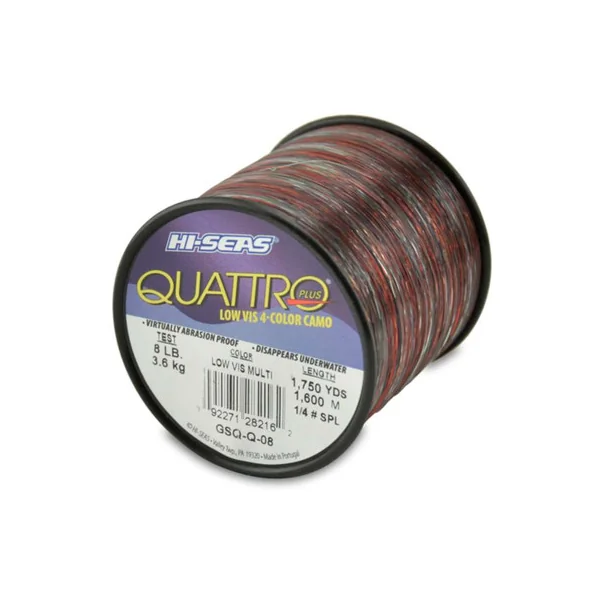 Hi-Seas Quattro Plus Low-Vis Camo Line 1/4 lb. Spool GSQ-Q-08