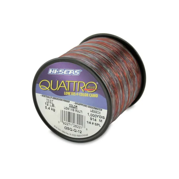 Hi-Seas Quattro Plus Low-Vis Camo Line 1/4 lb. Spool GSQ-Q-12