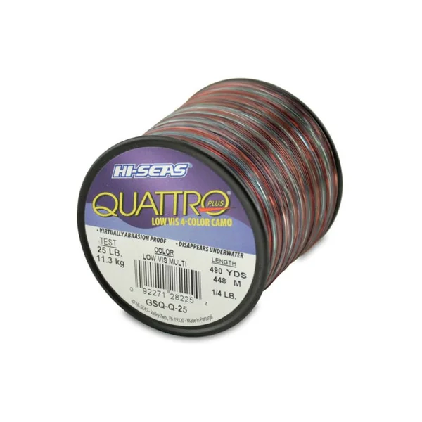 Hi-Seas Quattro Plus Low-Vis Camo Line 1/4 lb. Spool GSQ-Q-25