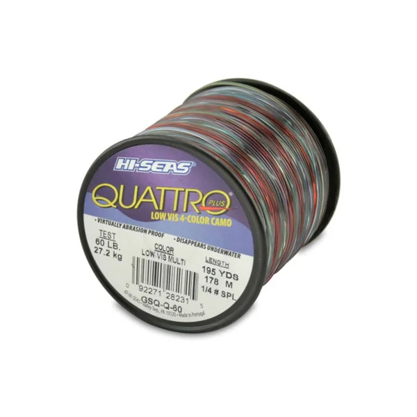 Hi-Seas Quattro Plus Low-Vis Camo Line 1/4 lb. Spool GSQ-Q-60
