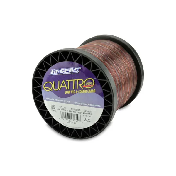 Hi-Seas Quattro Plus Low-Vis Camo Line 2 lb. Spool GSQ-2-50
