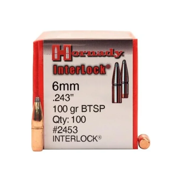 Hornady .243 100 Grain SP InterLock (with Cannular) 100 Box