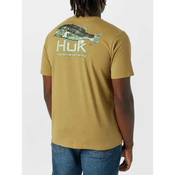 Huk KC Camo Bass Short Sleeve Shirt Sand Piper