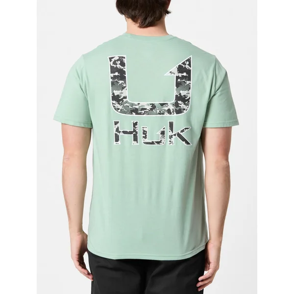 Huk KC Fill Short Sleeve Shirt Fog Green