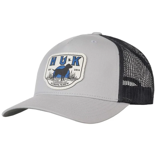 Huk Lab Patch Trucker Hat Harbor Mist