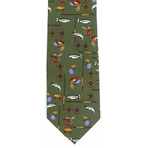 Just Fish Fly Fishing Silk Tie