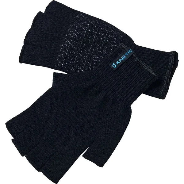 Kinetic Merino Wool Half Finger Glove One Size Black