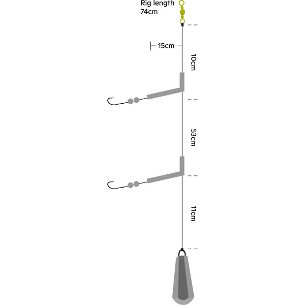 Kinetic Sabiki Classic #1/0 White Pearl