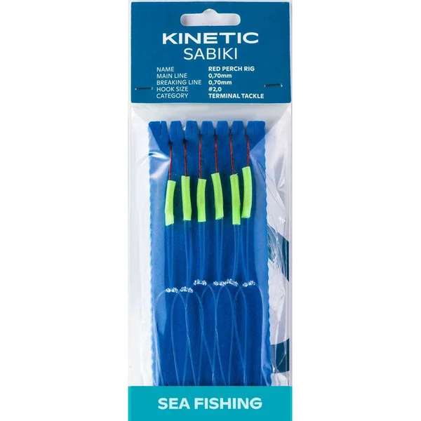 Kinetic Sabiki Red Perch #2/0 Green/Glow