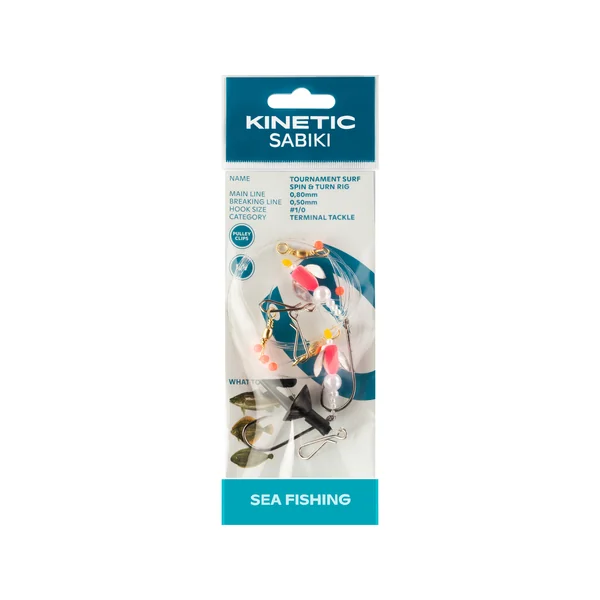 Kinetic Sabiki Tournament Surf Rig Spin & Turn #1/0