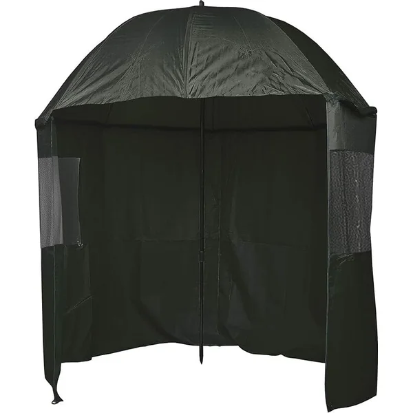 KingCarp 2.5m Fishing Umbrella with Zip-On Sheet & PVC Windows