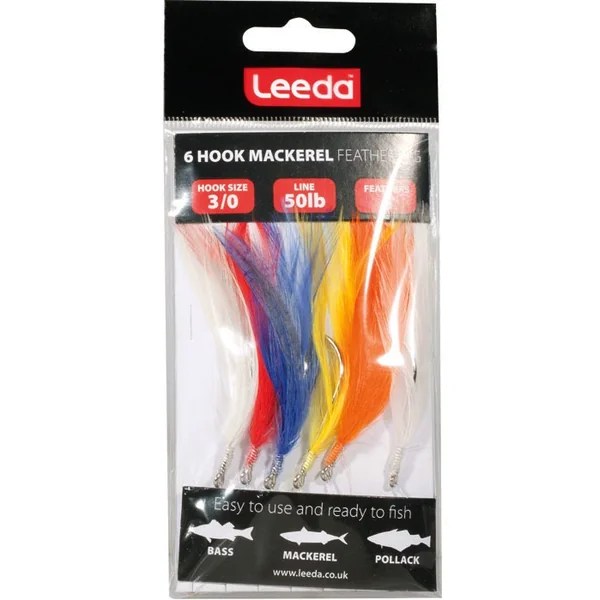 Leeda 6 Hook Mackerel Feather Trace