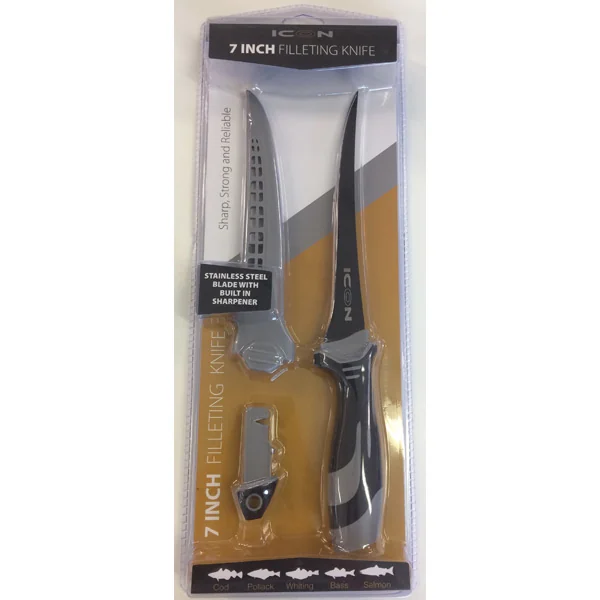Leeda ICON 7In Fillet Knife & Sharpener