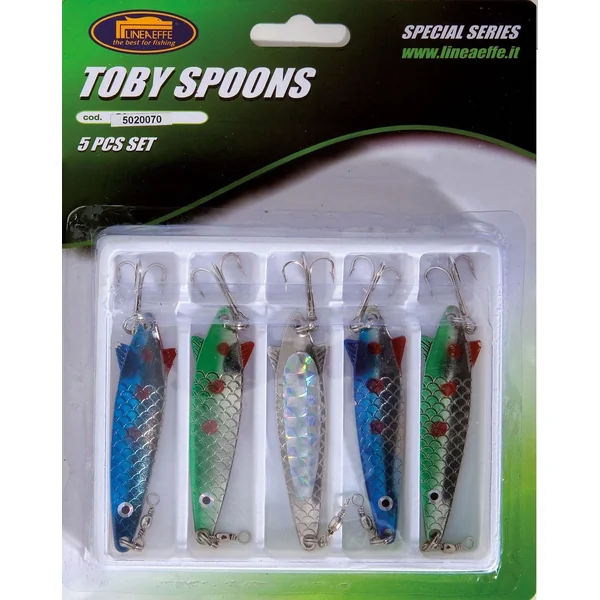 Lineaeffe 5 Assorted 12g Toby with Treble Hooks