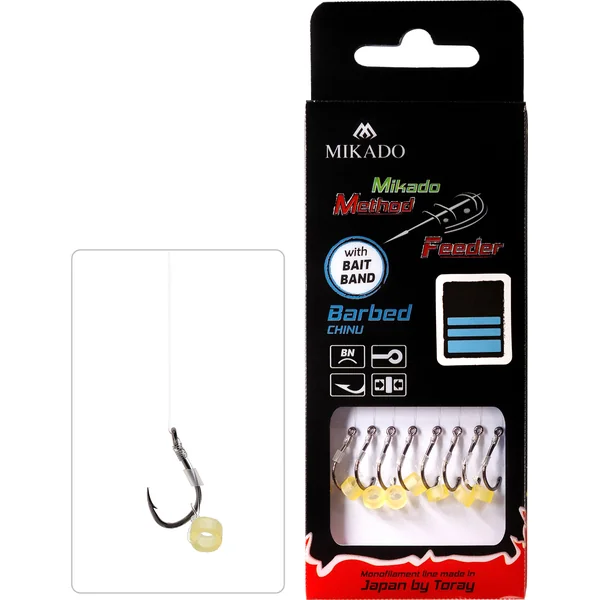 Mikado Method Feeder Rig Bait Band Barbed Chinu