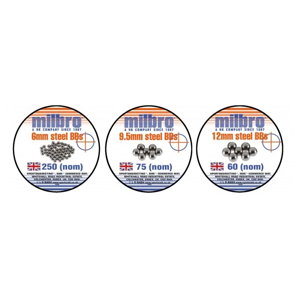 Milbro Hi-Speed Steel Catapult Ammo x 250