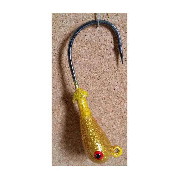 Mission Fishin Double Barbed 1oz 6/0 Gold Jig Heads