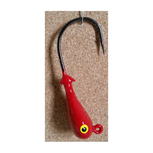 Mission Fishin Double Barbed 1oz 6/0 Red Jig Heads