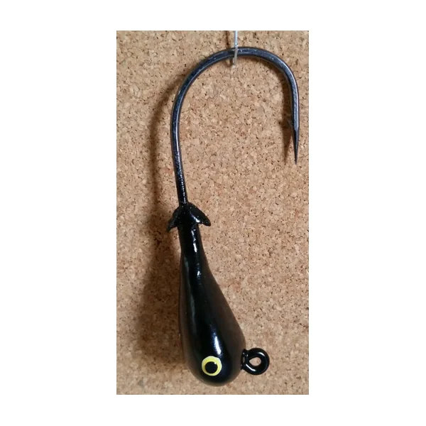 Mission Fishin Double Barbed 3/4oz 5/0 Black Jig Heads