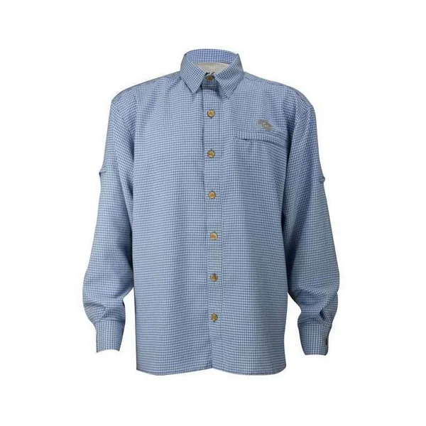 Mojo Sportswear MFS6300L Mr. Big Sport Check LS Shirt - Ocean Blue - Medium