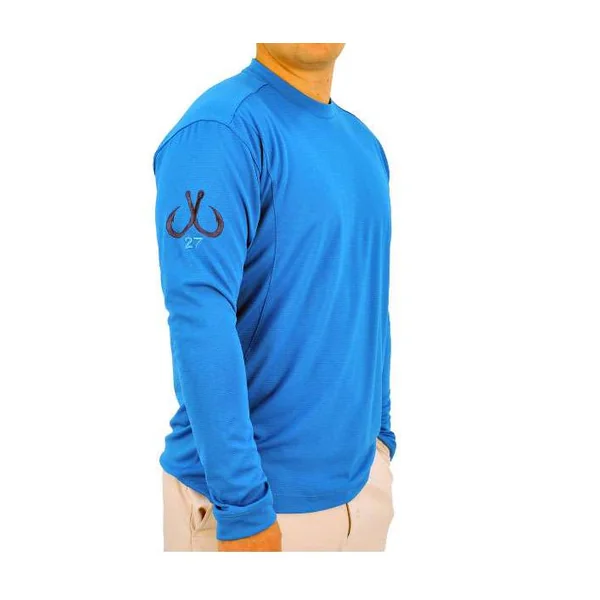 Montauk Tackle Crew Neck MTCDryprotect Shirt Napeaque Blue - 3XL