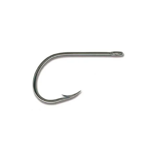 Mustad 10848NP-BN Open Eye Siwash Hook 6pk - Size 2/0