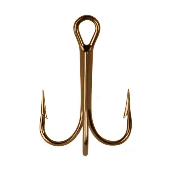 Mustad 3551 Bronzed Superior Treble Hook - Size 2/0