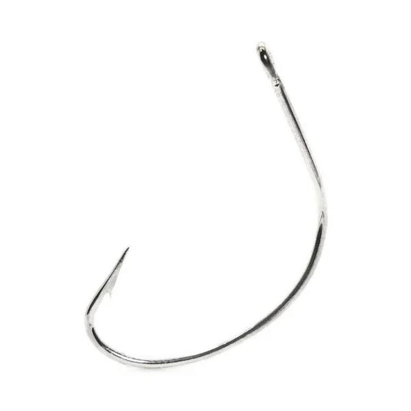 Mustad 37240-NI Nickel Wide Gap Hollow Point Hook - 1 - 10 Pack