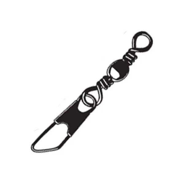 Mustad Barrel Swivel With Safety Snap