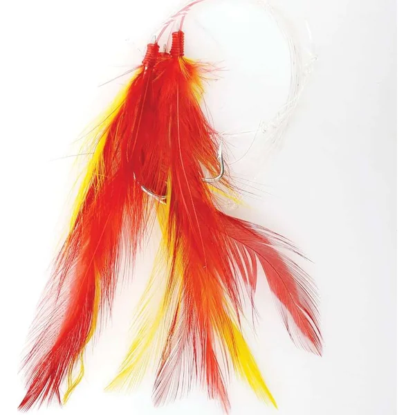 Mustad Coloured Mackerel Feather Trace