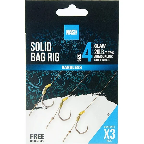Nash Solid Bag Rig Barbless