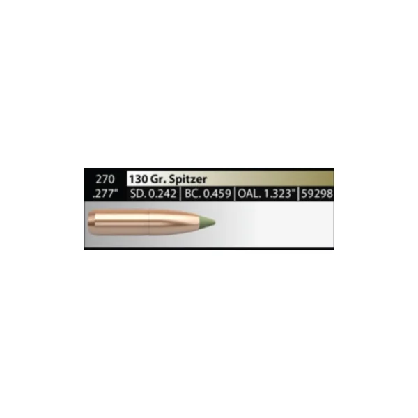 Nosler E-Tip Lead Free .270 Calibre 130 Grain (50)