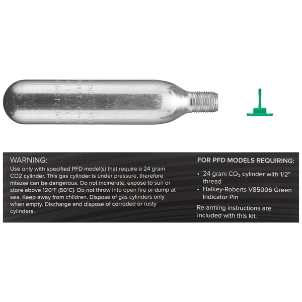 NRS Manual Life Jacket 24g CO2 Re-Arming Kit