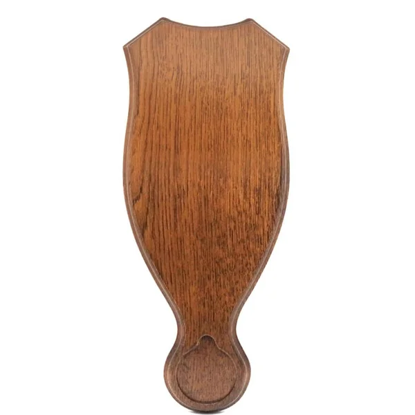 On Point Solid Oak Roe Skull Shield Medal Inlet