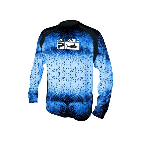 Pelagic Vaportek LS Shirt - Psycho Dorado Blue - X-Large
